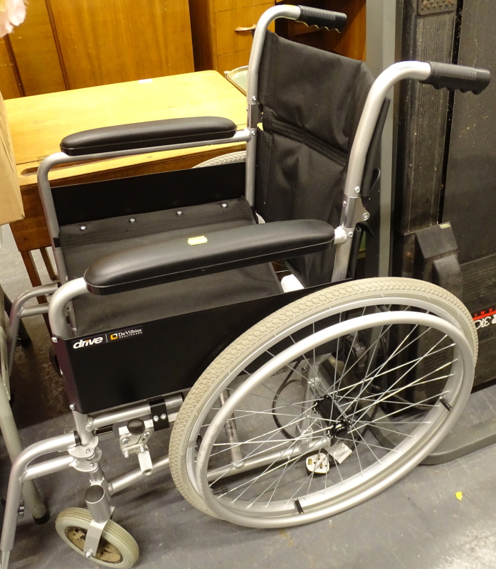 A Drive folding wheelchair.