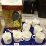 A Susie Cooper Glen Mist part service, to include cups and saucers, milk jug, and a Royal Doulton