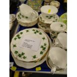 A Colcough ivy pattern part tea service, to include tea-cups, sugar bowl, milk jug etc. (1 tray).