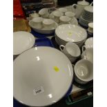 A Noritake Epic pattern part tea and dinner service, to include dinner plates, teacups, teapot,