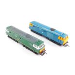 A Hornby Triang OO gauge Hymek diesel locomotive, BR blue livery, D7063, R758, together with a Hymek