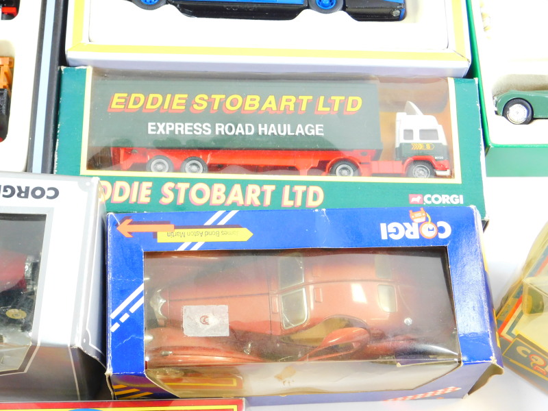 Corgi die cast model cars, buses and lorries, including an AEC Regal coach, Jaguar 1953 RAC rally - Image 6 of 9