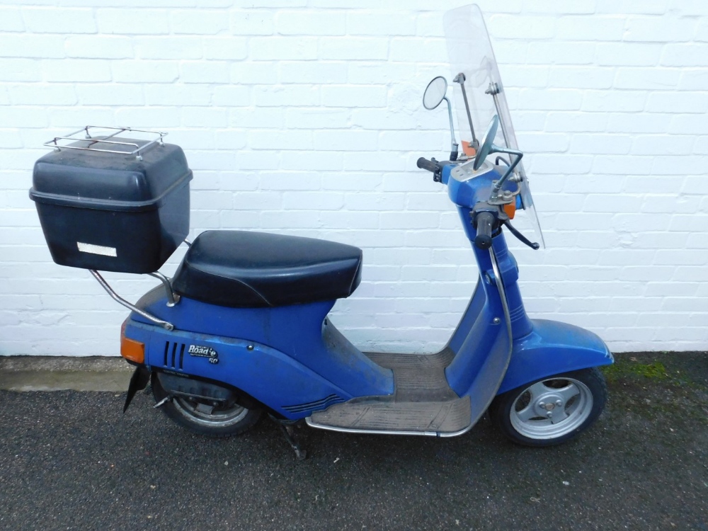 A Suzuki Roadie 50 moped, original registration D293 TRB, 49cc, petrol, blue, first registered 09/