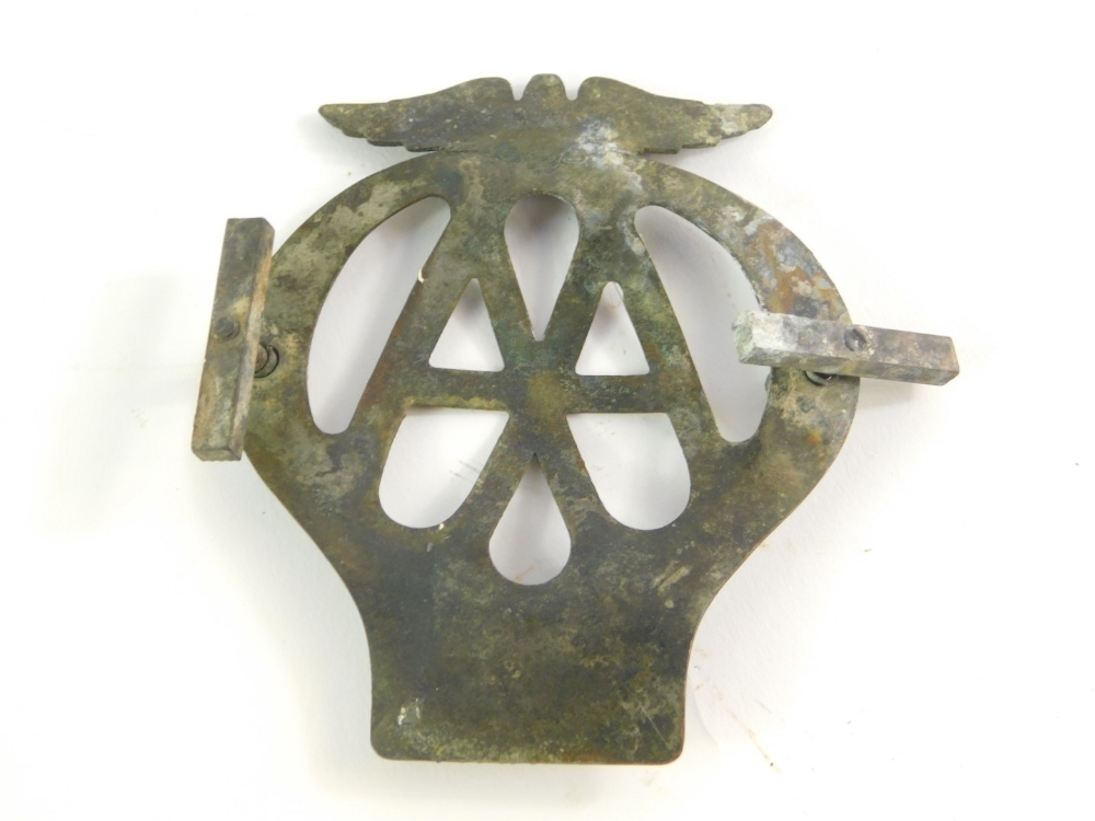 A 1920's AA car badge, serial no 0950711. - Image 3 of 3