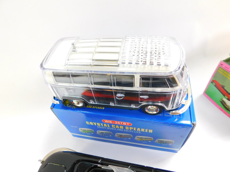 A Music World VW Beetle crystal car speaker, VW camper van Music World speaker, friction powered - Image 5 of 5