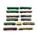 Hornby and other OO gauge coaches, including Great Western, Southern, etc, and a track maintenance