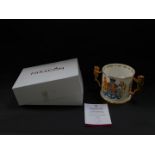 A Paragon porcelain loving cup commemorating The Golden Jubilee, of HM Queen Elizabeth II 1952-2002,