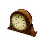A Victorian oak cased double sided wall clock, possibly from a railway station or retail store, each