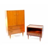 A G Plan teak linen press, with two doors opening to reveal two shelves, over three long drawers,
