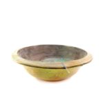 A vintage brass dough bowl, 48cm wide.