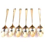 A set of six George VI silver teaspoons, Sheffield 1941, 3.87oz.