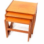 A G-Plan late 20thC teak nest of occasional tables, model 8045D, largest 49cm high,