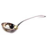 A George III silver soup ladle, with a beaded rim, Thomas Northcote, London 1783, 5.91oz, 35.5cm