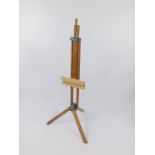 A beech and pine artist's easel, 175cm high.