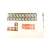 Philately. Elizabeth II pre decimalisation mint commemorative part sheets of mint stamps,