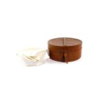 Three Leonard Lyle Compass Brand white formal winged collars, in a tan leather collar box.