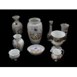 A group of Aynsley porcelain, decorated in the Cottage Garden pattern, comprising cream jug and