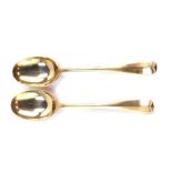 A pair of George VI silver table spoons, Sheffield 1941, 5.16oz.