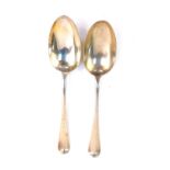 A pair of Edward VII silver rat's tail table spoons, London 1905, 5.03oz.