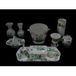 A group of Coalport and Crown Staffordshire porcelain decorated in the Kowloon pattern, comprising a