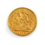 A Victorian gold full sovereign, dated 1895, 8g.