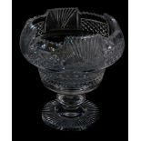 A Waterford crystal pedestal fruit bowl, of ogee form, raised on a single knot stem over a