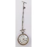 A Victorian silver cased gentleman's pocket watch by Kendal & Dent, circular enamel dial bearing