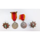 Two Fire Services Exemplary Service medals, named to Sub Officer Edward G Allen, and Station