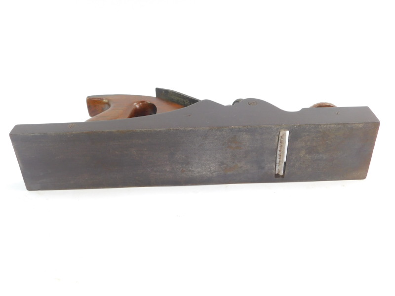 A Robert Sorby steel and brass panel plane, with a wooden handle, blade stamped Robert Sorby, - Image 6 of 6