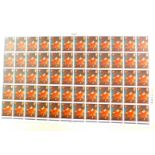 Philately. Elizabeth II pre decimalisation mint commemorative part sheets of mint stamps,