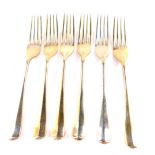 A set of six George VI table forks, Sheffield 1941, 14.15oz.