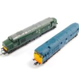 A Lima OO gauge diesel locomotive, BR green livery, D6830, and a further diesel locomotive, BR