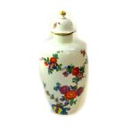 A Meissen porcelain vase and cover, kakiemon decorated with Indianische Blumen, number 4609/55,