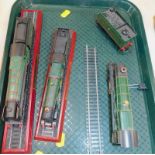 Two static models of locomotives, DF 'Evening Star', and King Class GWR 'King Henry VIII',