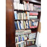 Books to include general literature, sporting books and magazines, reference, etc. (6 shelves)