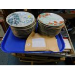 A set of twenty four Chinese porcelain collector's plates, The Birds and Flowers of Beautiful