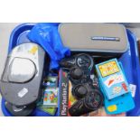 A Nintendo Gameboy Advance SP, Ninento Gameboy Color, a Play On, assorted games, etc.(1 tray).
