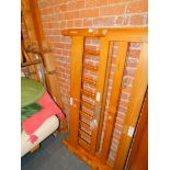 Two pine double bed frames, each 87cm high.