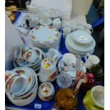 A Royal Norfolk porcelain part dinner and tea service, Royal Brazil part tea and dinner service,