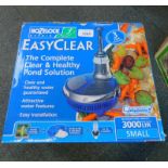 A Hozelock Cyprio easy clear pond pump, small 3000 litre, boxed.