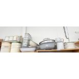 Enamel kitchen ware, to include pans, jugs, storage tins, dishes, bowls, etc. (a quantity)