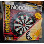 A Nodor dartboard, model 01932, boxed.