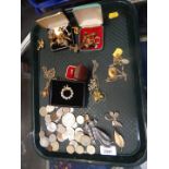 Costume jewellery, including cufflinks, brooches and pendants, together with English and European