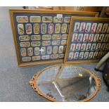 A framed set of Player's cigarette cards, illustrating birds, further framed set of cigarette