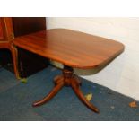 A 19thC mahogany tilt top occasional table, raised on a tripod base.