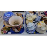 A Wellington China porcelain part coffee service, Ringtons Millennium tea caddy, flower ornaments,