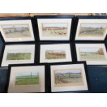 After Cecil Alden. Eight hunting prints, framed and glazed, each 19cm x 33cm.