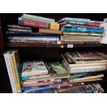 Books. Lorries and trucks, classic cards, gardening, etc. (2 shelves)