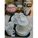 A Thomas porcelain part coffee service, further ceramics, plated dessert spoons, Queen's Silver