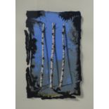 *Terence Warren (British 1948). Blue Birch Fragments II, signed, titled and numbered 15/50, screen-